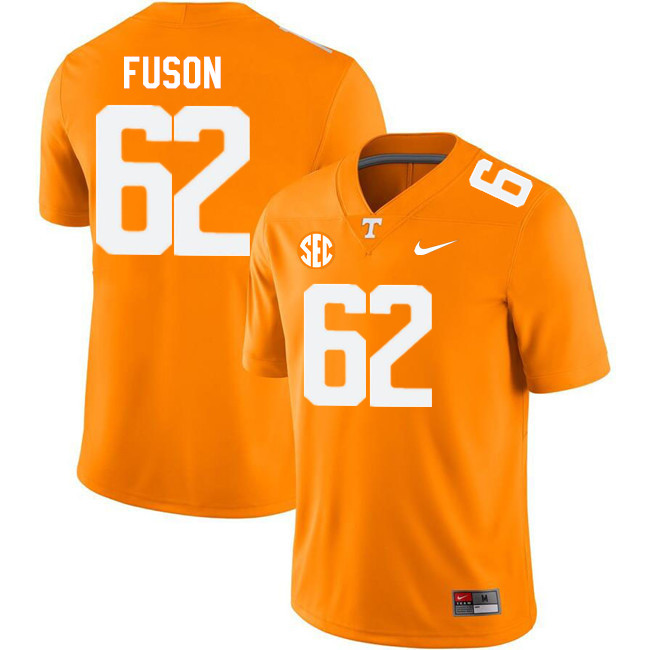 Tennessee Volunteers #62 Clyde Fuson College Football Jerseys Stitched Sale-Orange
